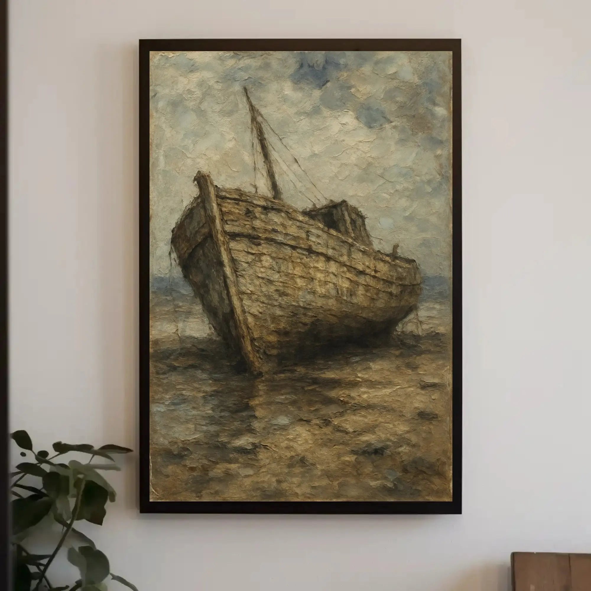 Timeless Shipwreck Impressionistic Artistic Poster PosterGoat