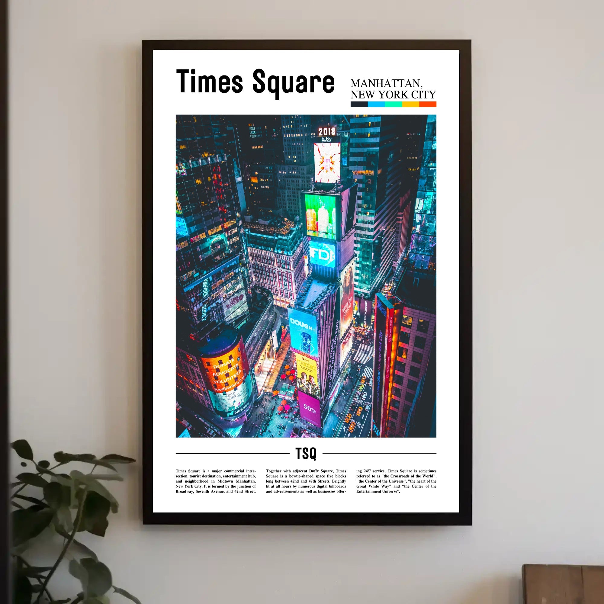 Times Square NYC Manhattan Travel Poster PosterGoat