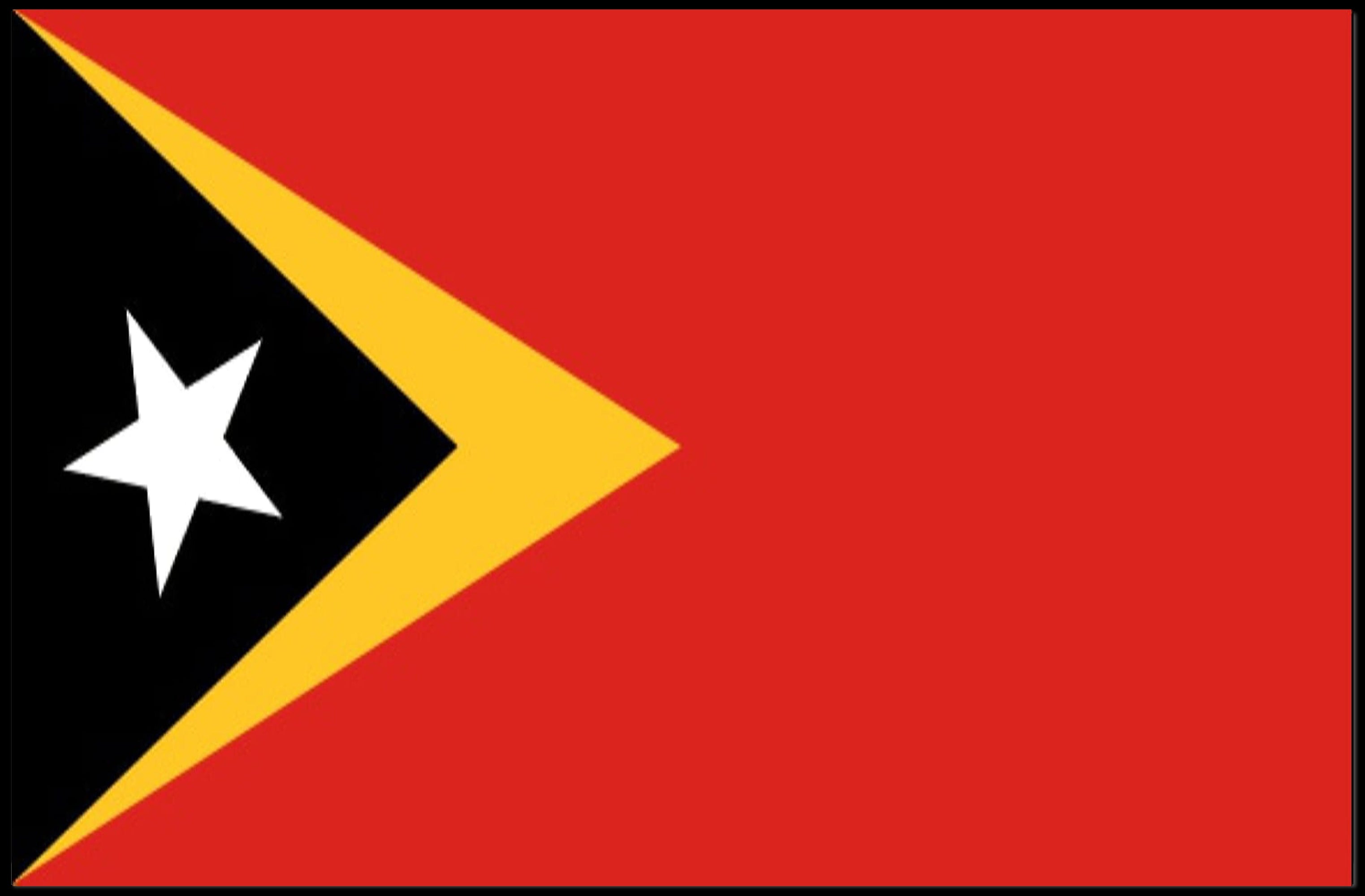 Timor-Leste National Flag Bold Patriotic Country Flag Poster PosterGoat