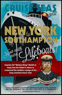 Titanic II Nautical Voyage Retro Travel Poster PosterGoat