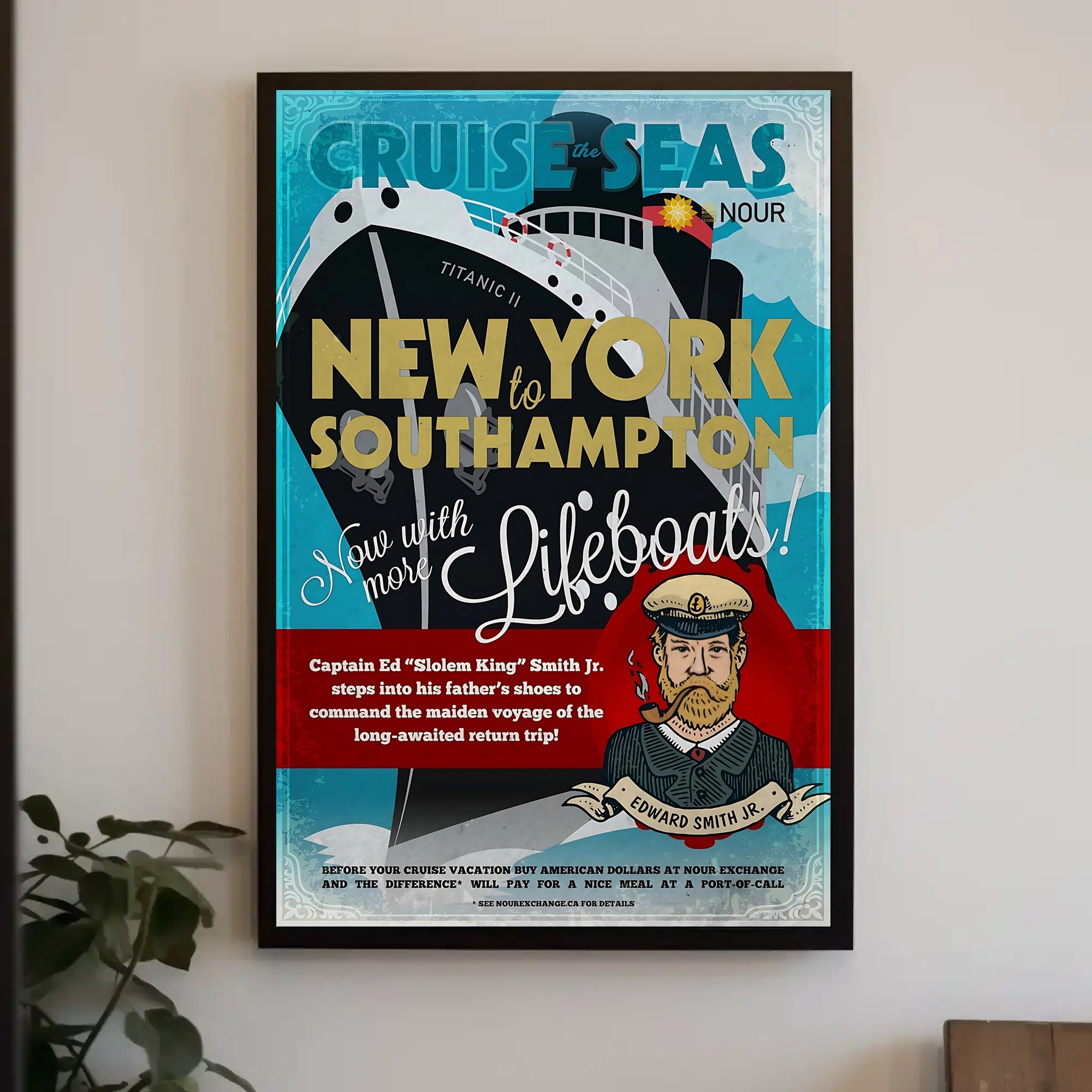 Titanic II Nautical Voyage Retro Travel Poster PosterGoat