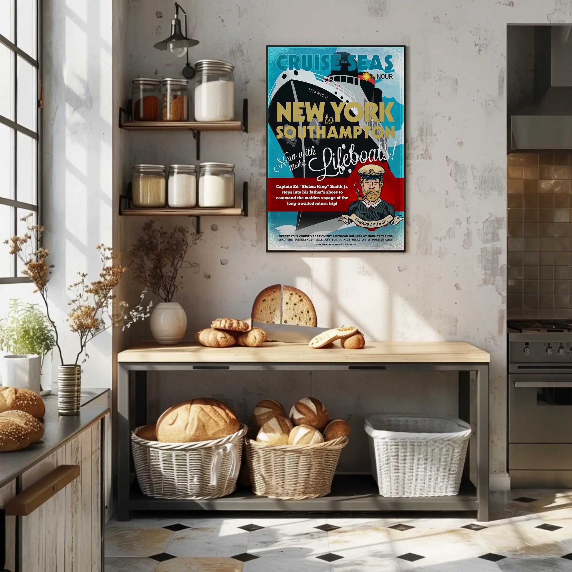 Titanic II Nautical Voyage Retro Travel Poster PosterGoat