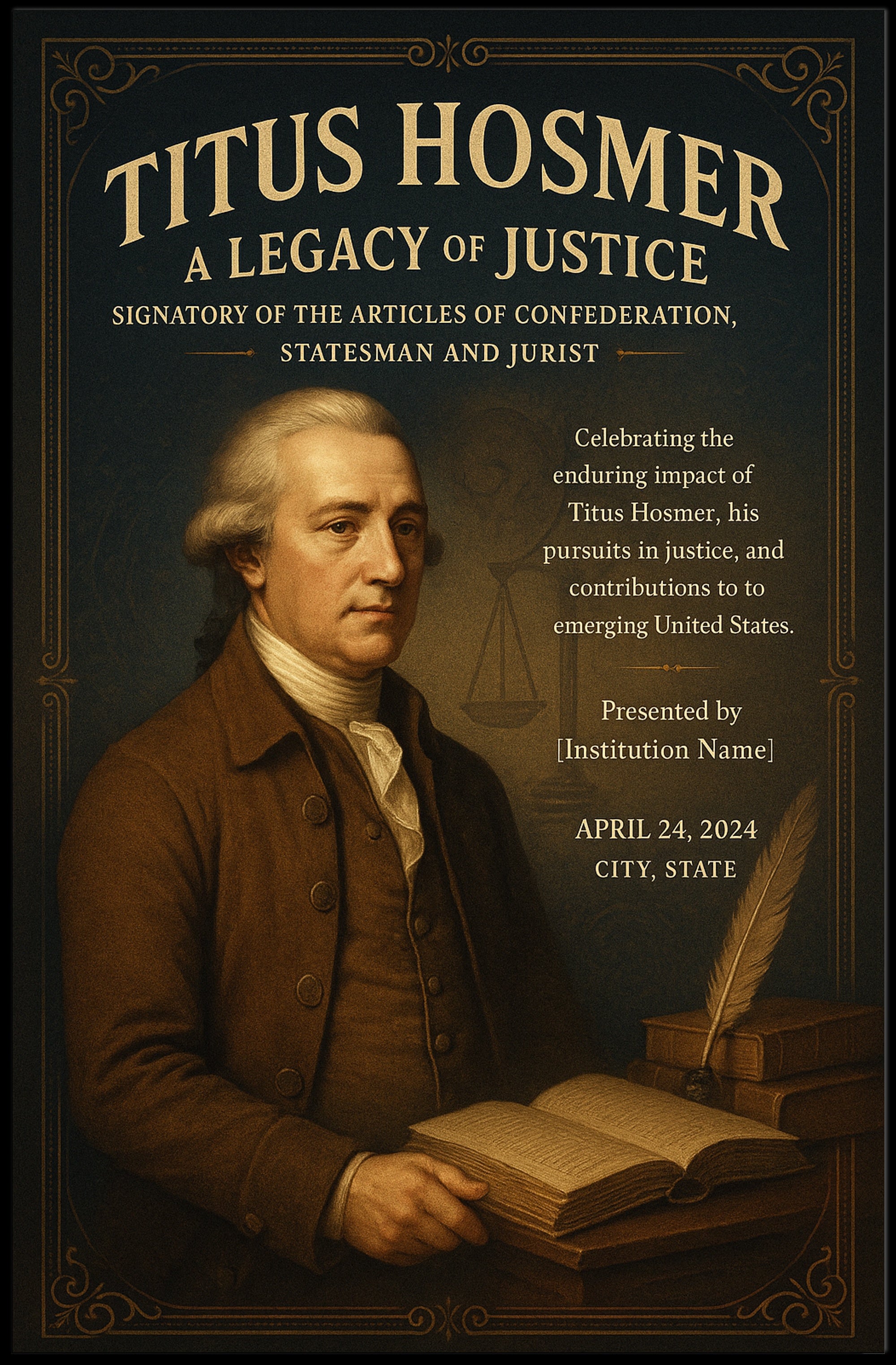 Titus Hosmer A Legacy Of Justice Poster PosterGoat