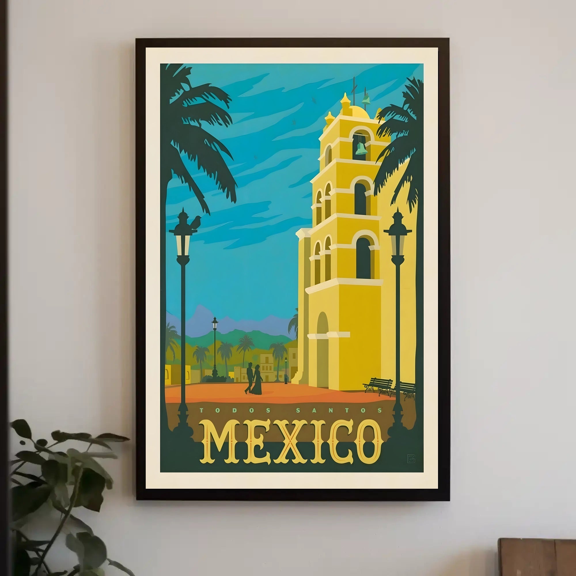Todos Santos Vintage Travel Mexico Scenic Artwork Travel Poster PosterGoat