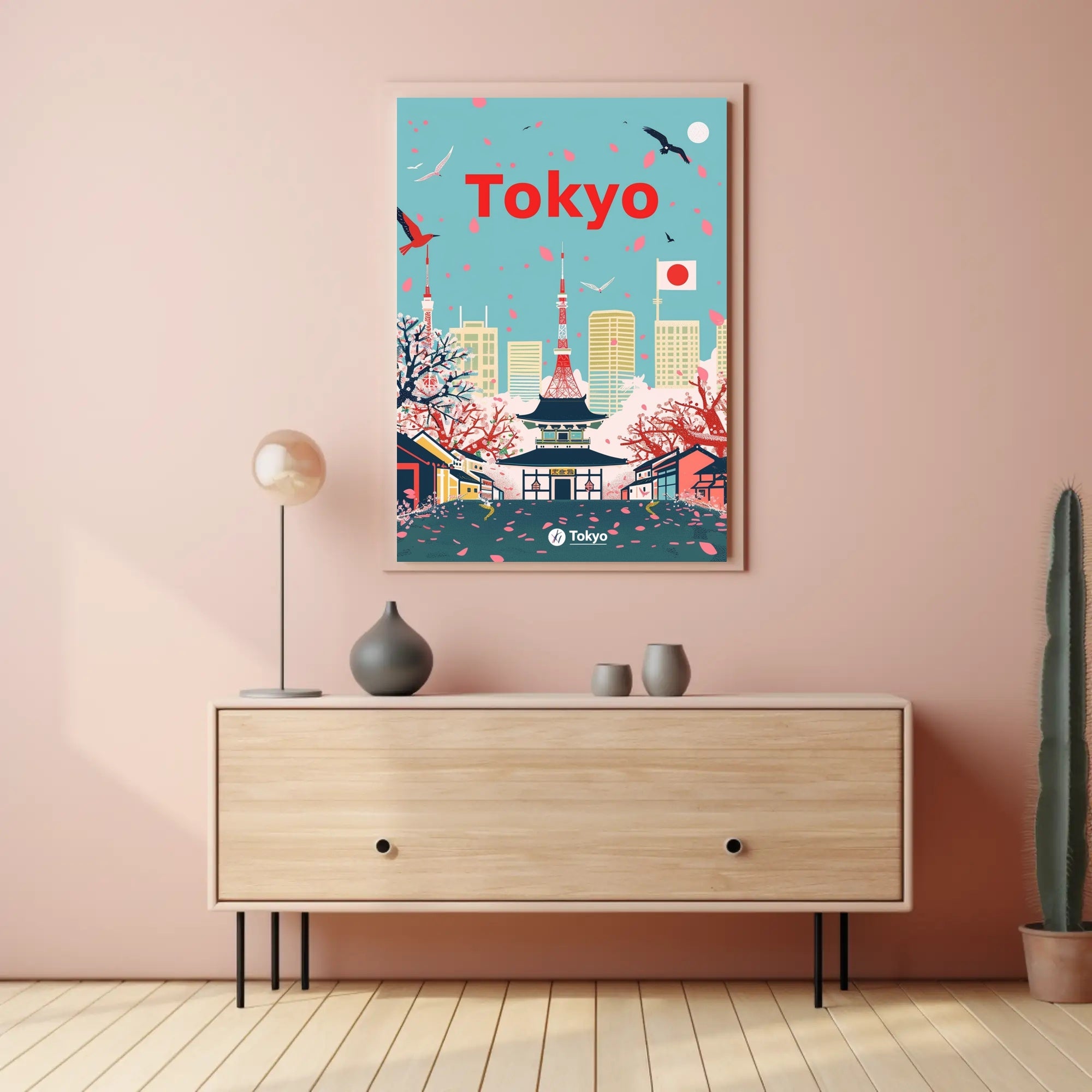 Tokyo Cityscape Travel Poster PosterGoat