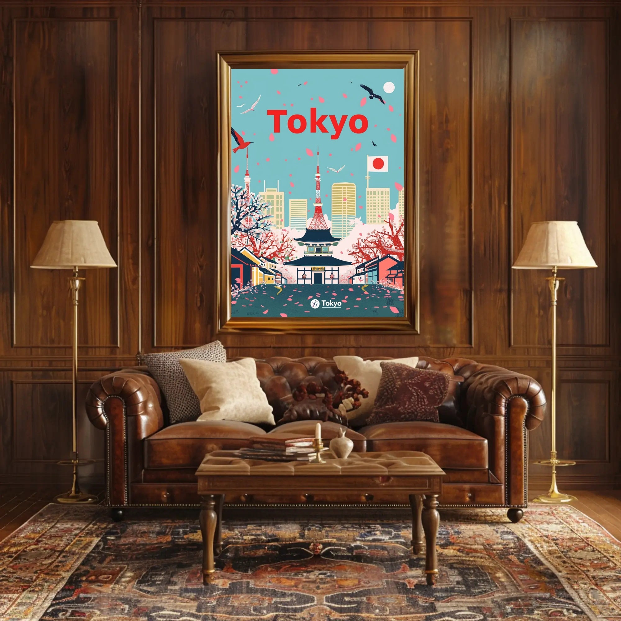 Tokyo Cityscape Travel Poster PosterGoat