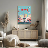 Tokyo Cityscape Travel Poster PosterGoat