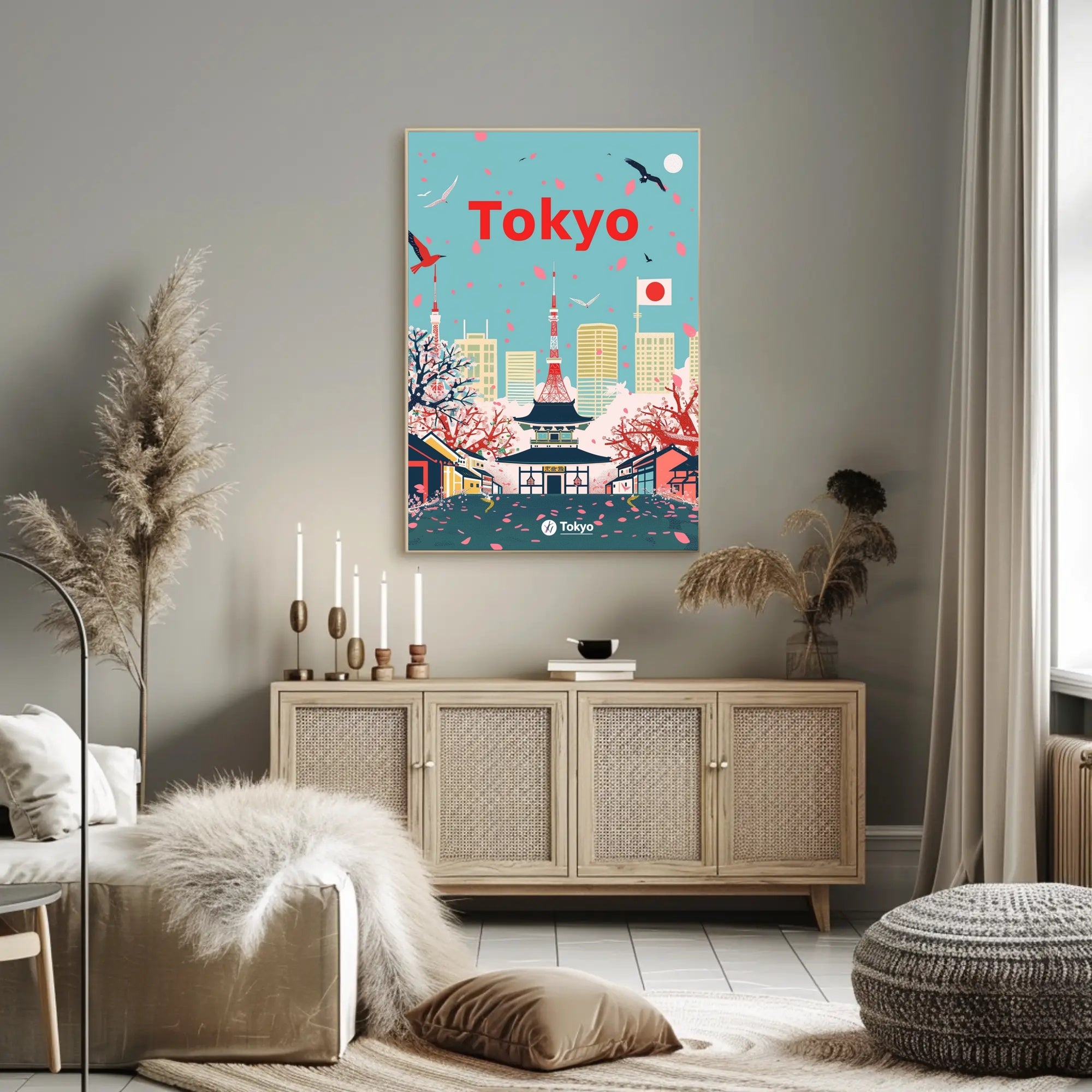 Tokyo Cityscape Travel Poster PosterGoat