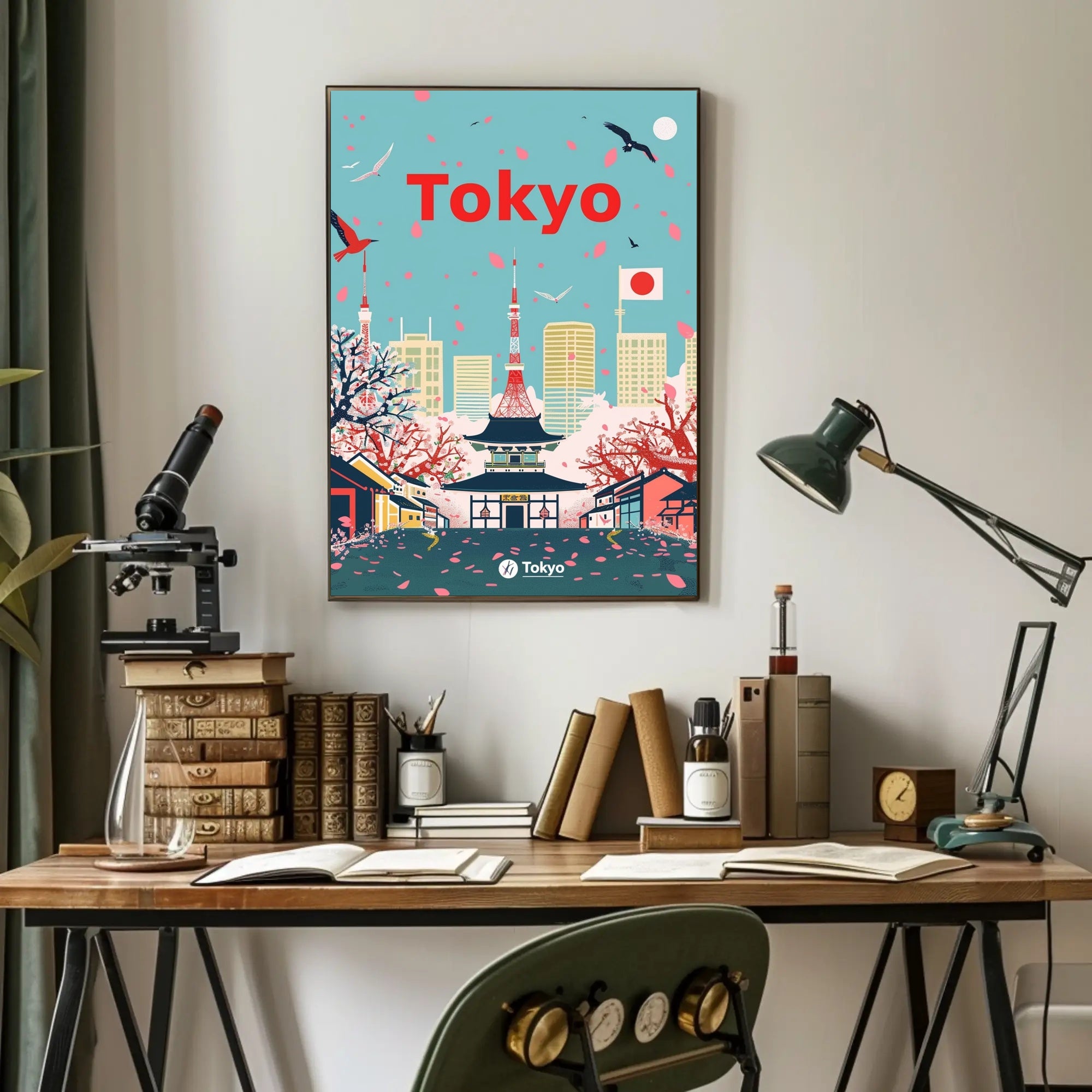 Tokyo Cityscape Travel Poster PosterGoat