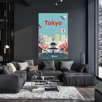 Tokyo Cityscape Travel Poster PosterGoat