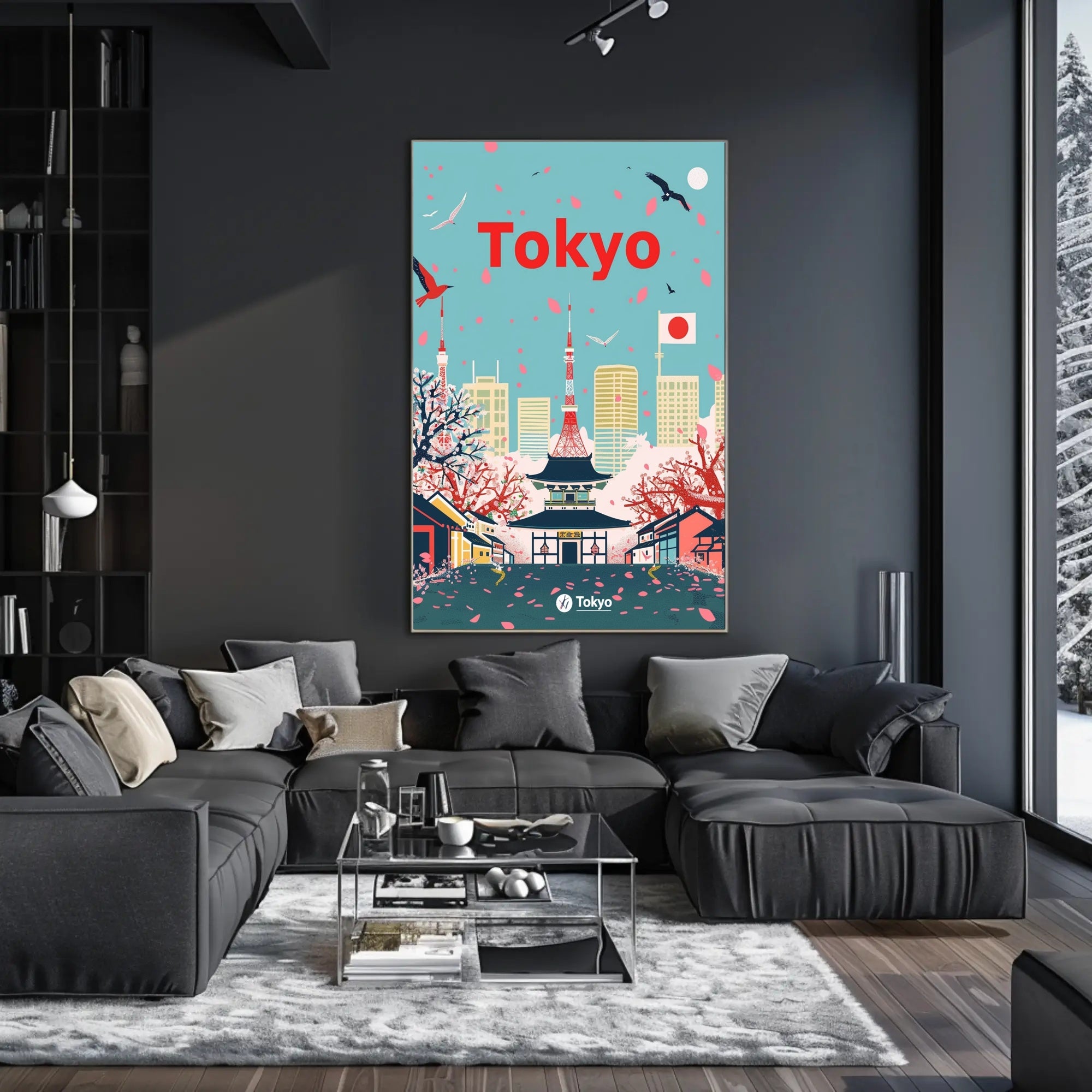 Tokyo Cityscape Travel Poster PosterGoat