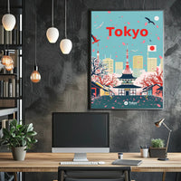 Tokyo Cityscape Travel Poster PosterGoat