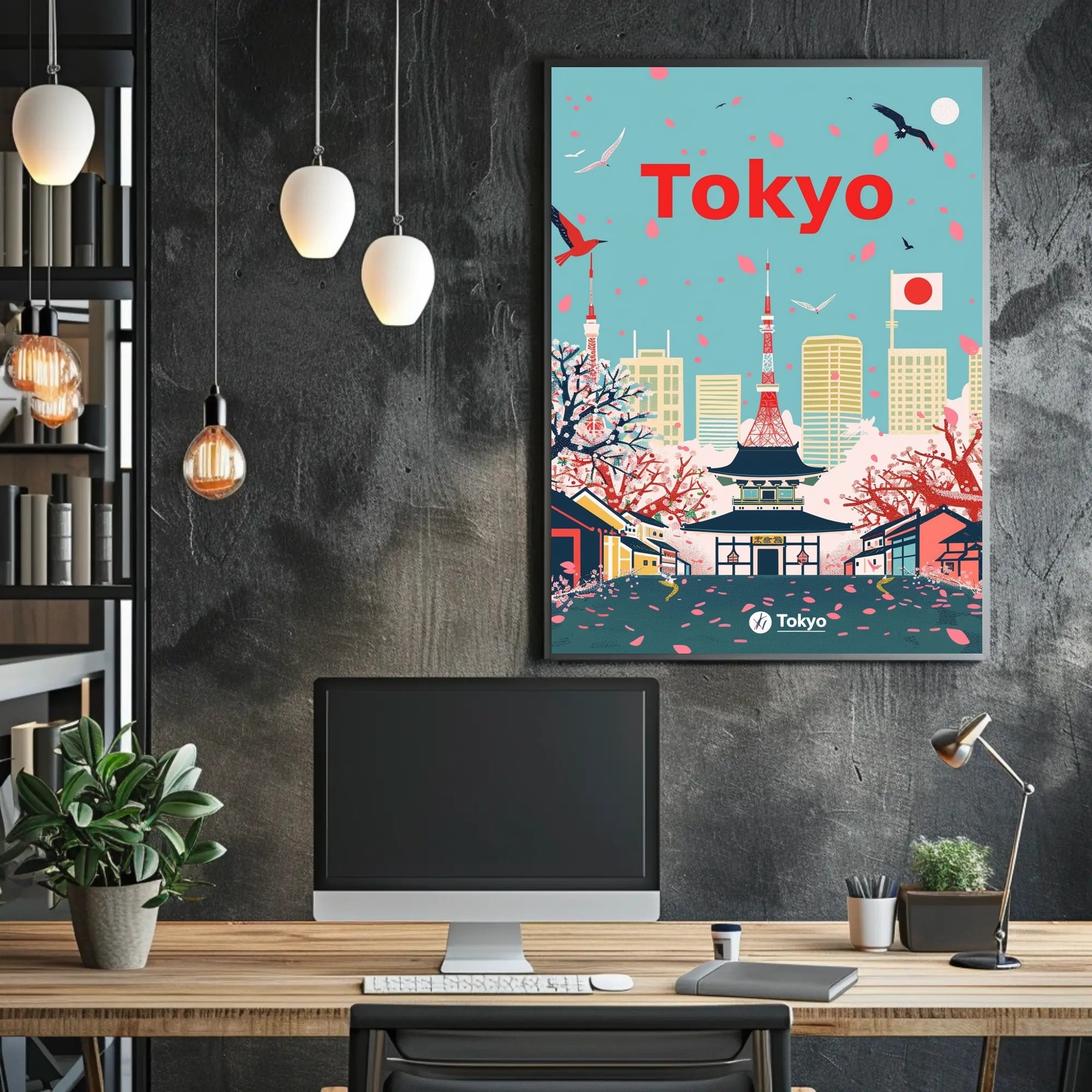 Tokyo Cityscape Travel Poster PosterGoat