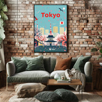 Tokyo Cityscape Travel Poster PosterGoat