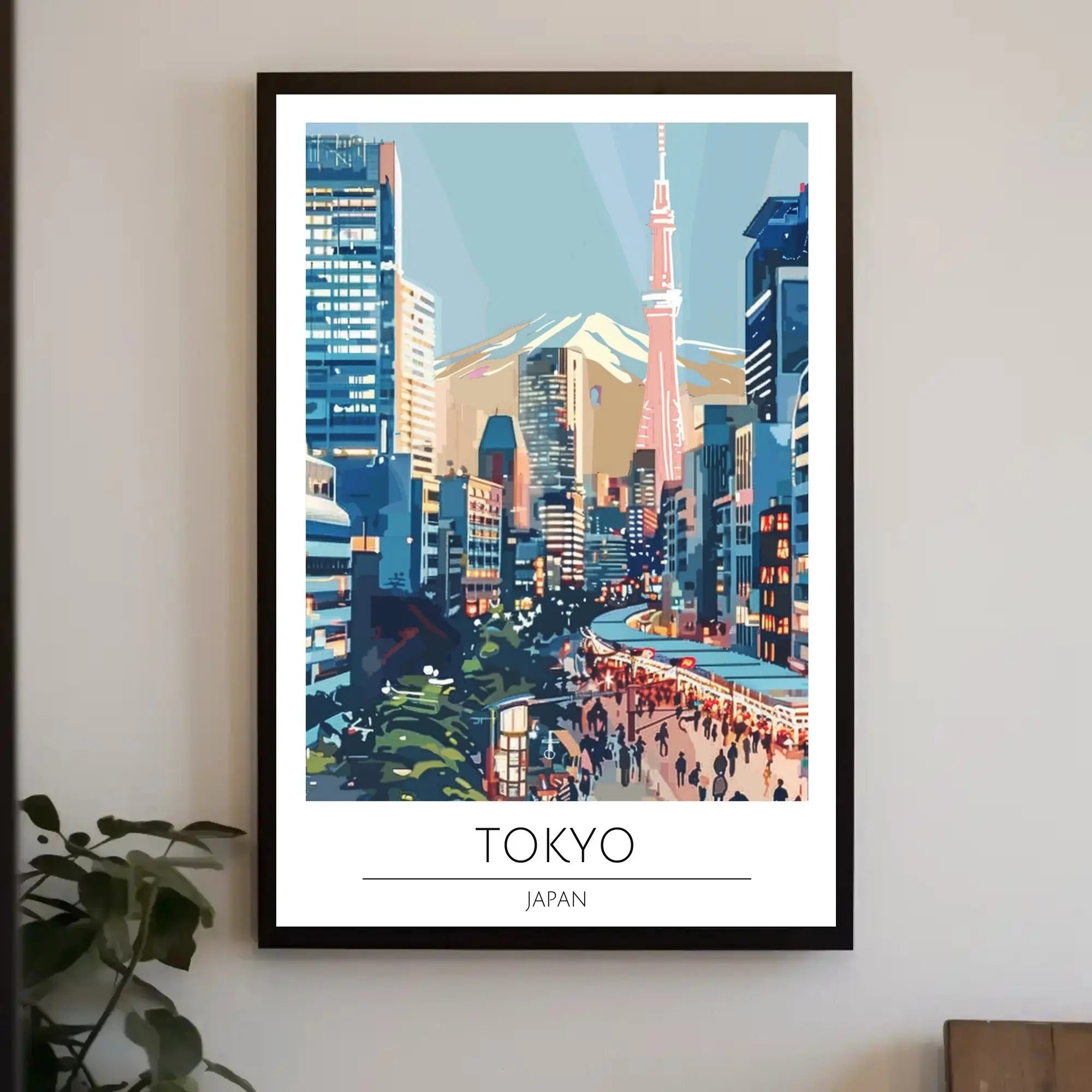 Tokyo Cityscape: Vibrant Skyline Art Travel Poster PosterGoat