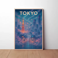 Tokyo Dreams Shine in Ethereal Travel Poster PosterGoat