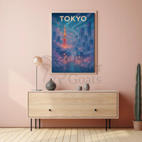 Tokyo Dreams Shine in Ethereal Travel Poster PosterGoat