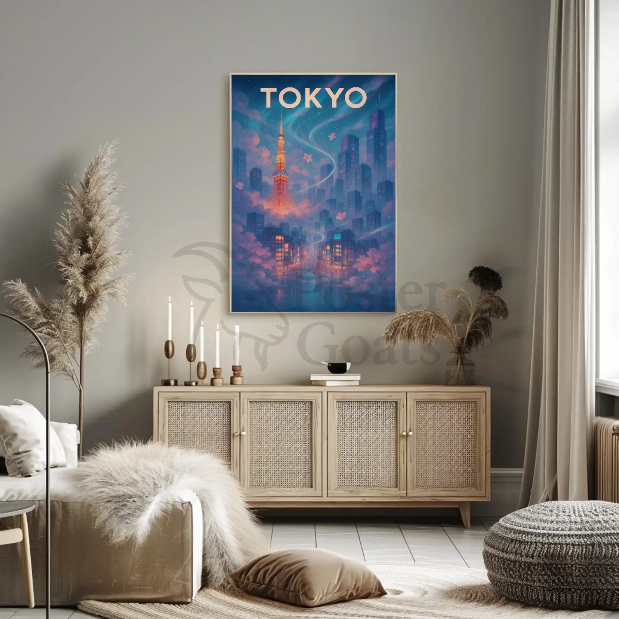 Tokyo Dreams Shine in Ethereal Travel Poster PosterGoat