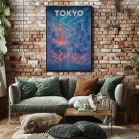 Tokyo Dreams Shine in Ethereal Travel Poster PosterGoat