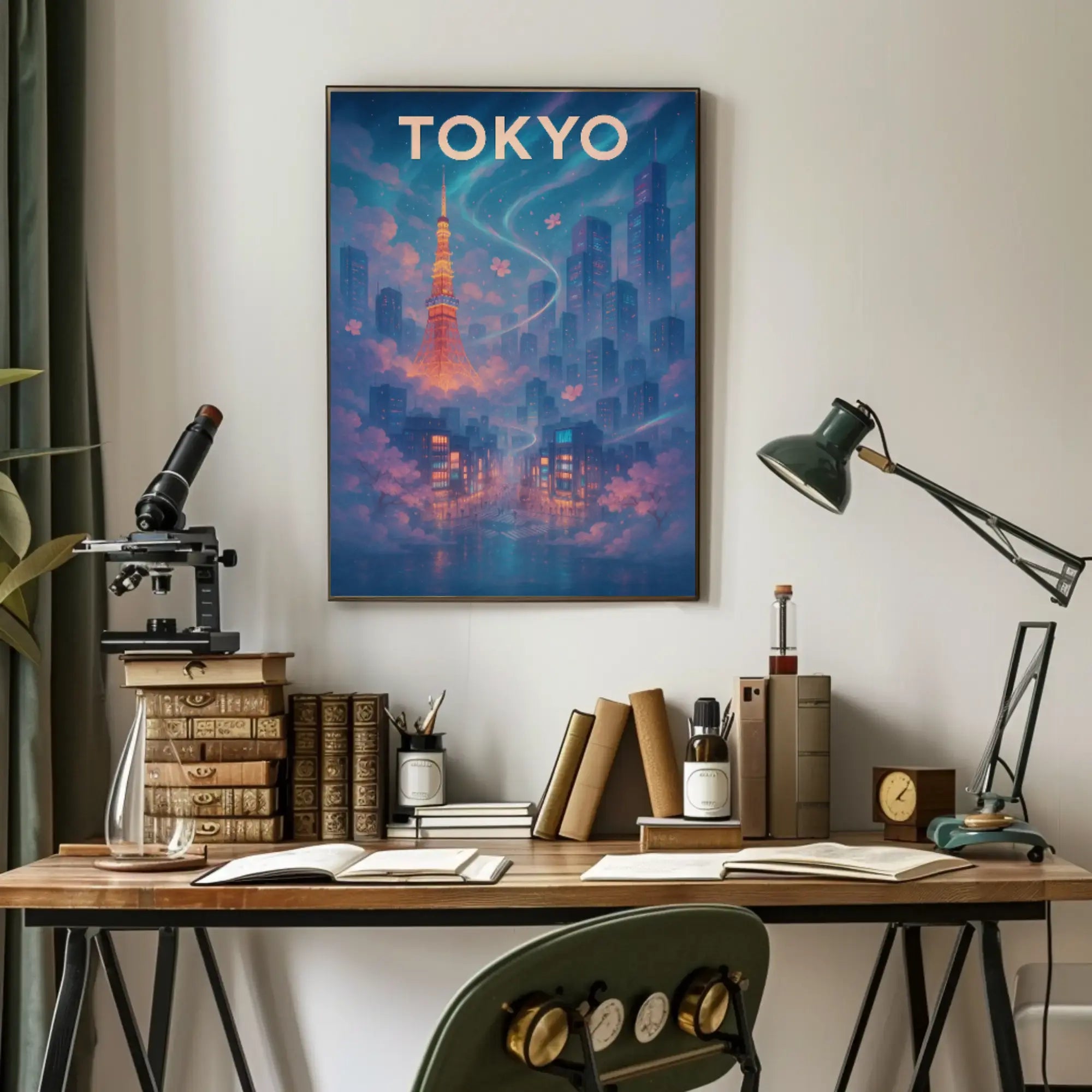 Tokyo Dreams Shine in Ethereal Travel Poster PosterGoat