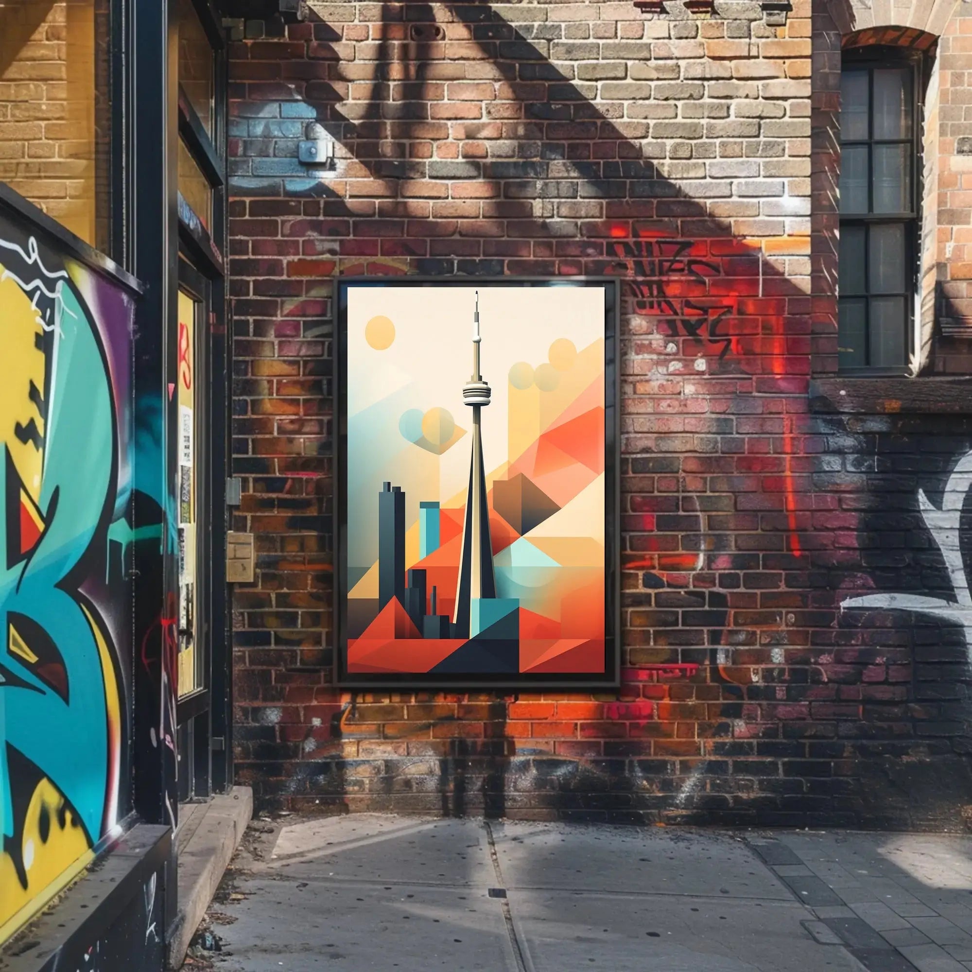 Toronto CN Tower Cityscape Artwork Print - Abstract Artistic Poster PosterGoat