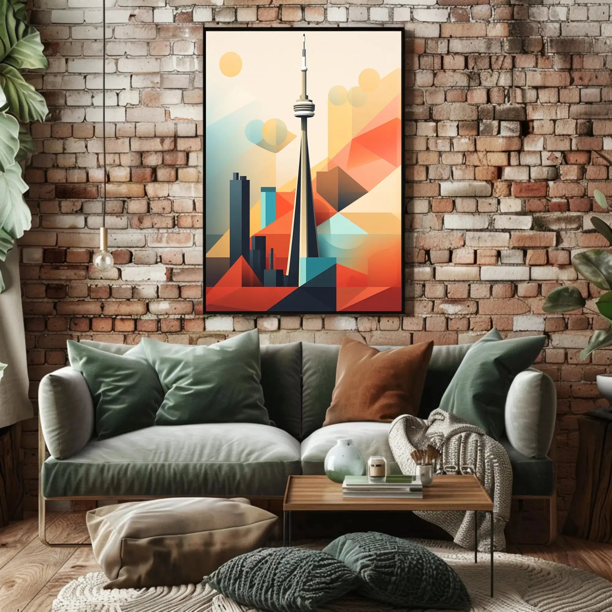 Toronto CN Tower Cityscape Artwork Print - Abstract Artistic Poster PosterGoat
