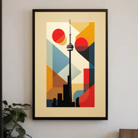 Toronto CN Tower Modern Abstract Art Print - Poster PosterGoat