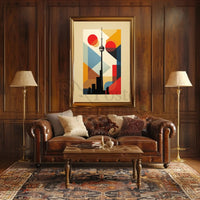 Toronto CN Tower Modern Abstract Art Print - Poster PosterGoat