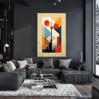 Toronto CN Tower Modern Abstract Art Print - Poster PosterGoat
