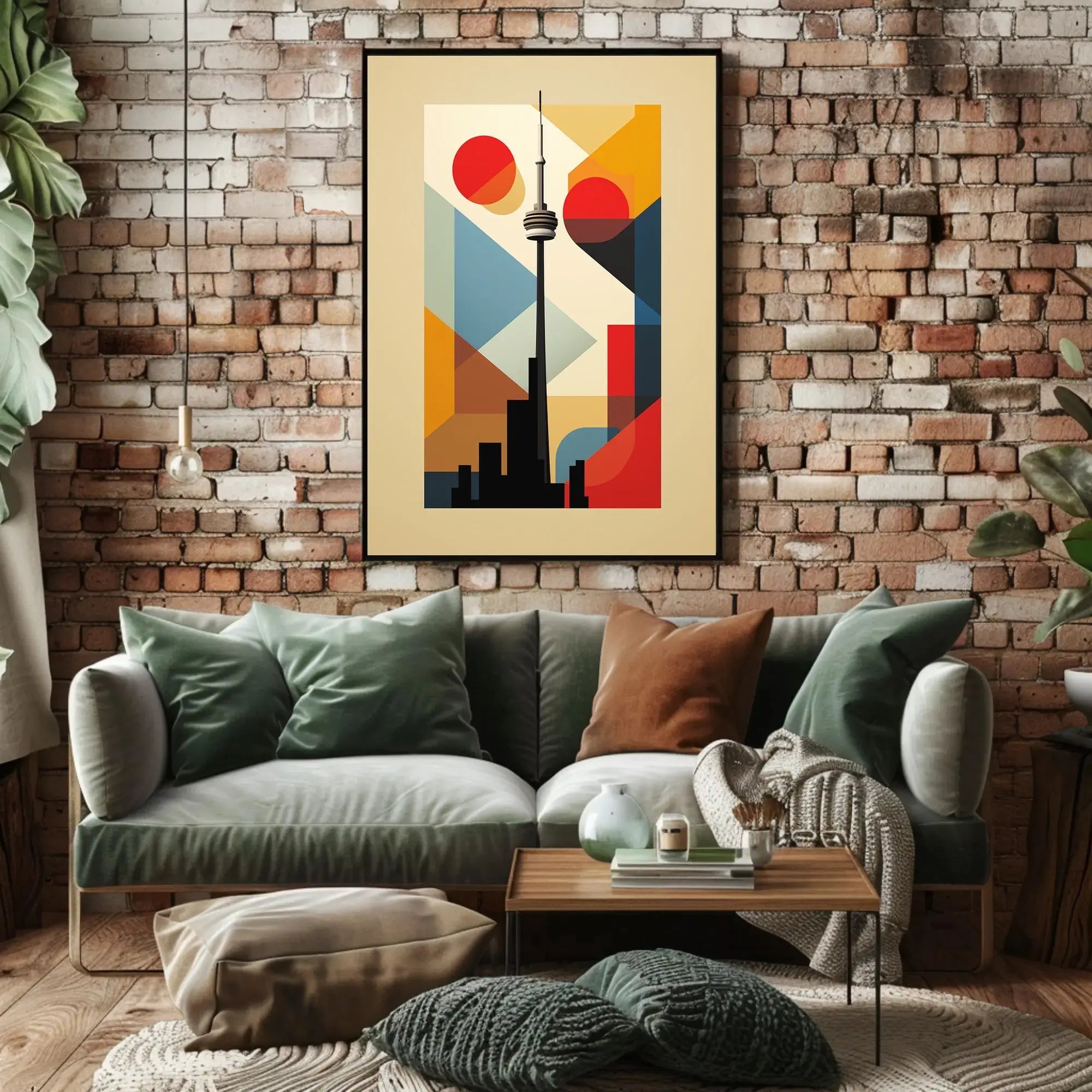 Toronto CN Tower Modern Abstract Art Print - Poster PosterGoat