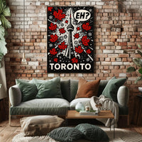 Toronto CN Tower Pop Art Cityscape Poster PosterGoat