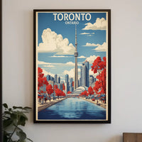 Toronto CN Tower Retro-Modern Urban or Cityscape Poster PosterGoat