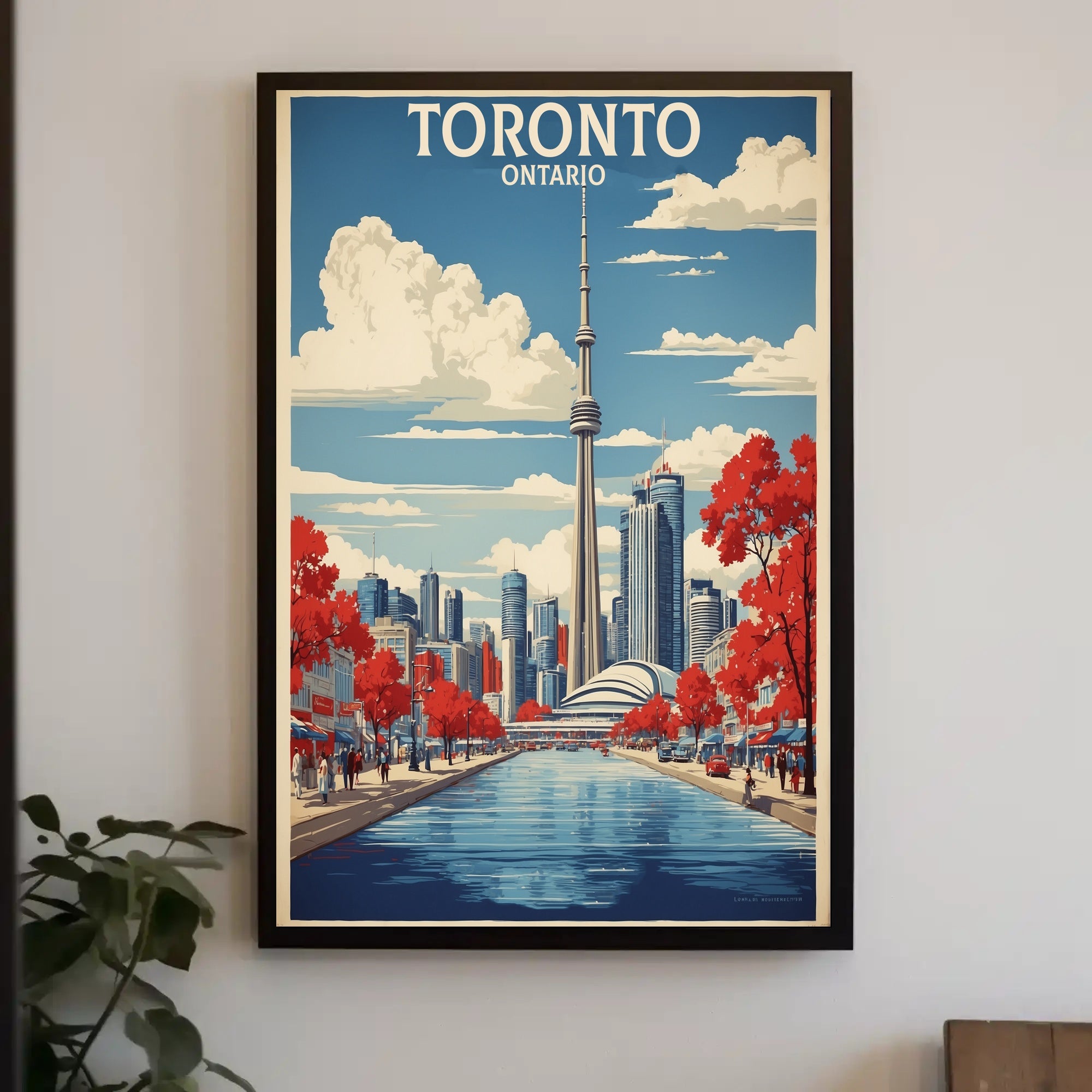 Toronto CN Tower Retro-Modern Urban or Cityscape Poster PosterGoat