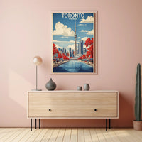 Toronto CN Tower Retro-Modern Urban or Cityscape Poster PosterGoat