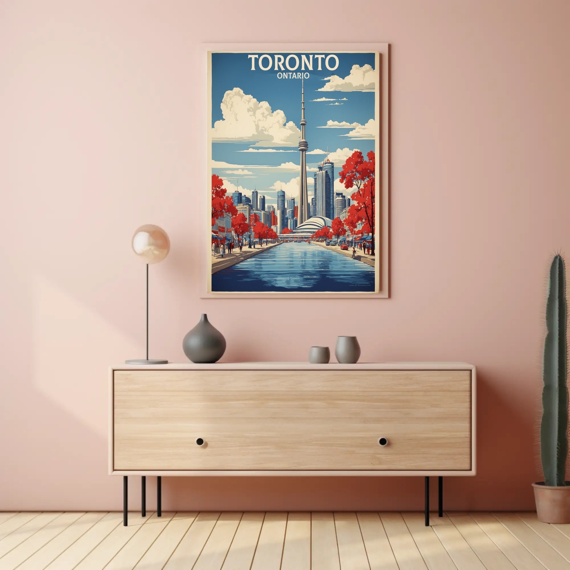 Toronto CN Tower Retro-Modern Urban or Cityscape Poster PosterGoat