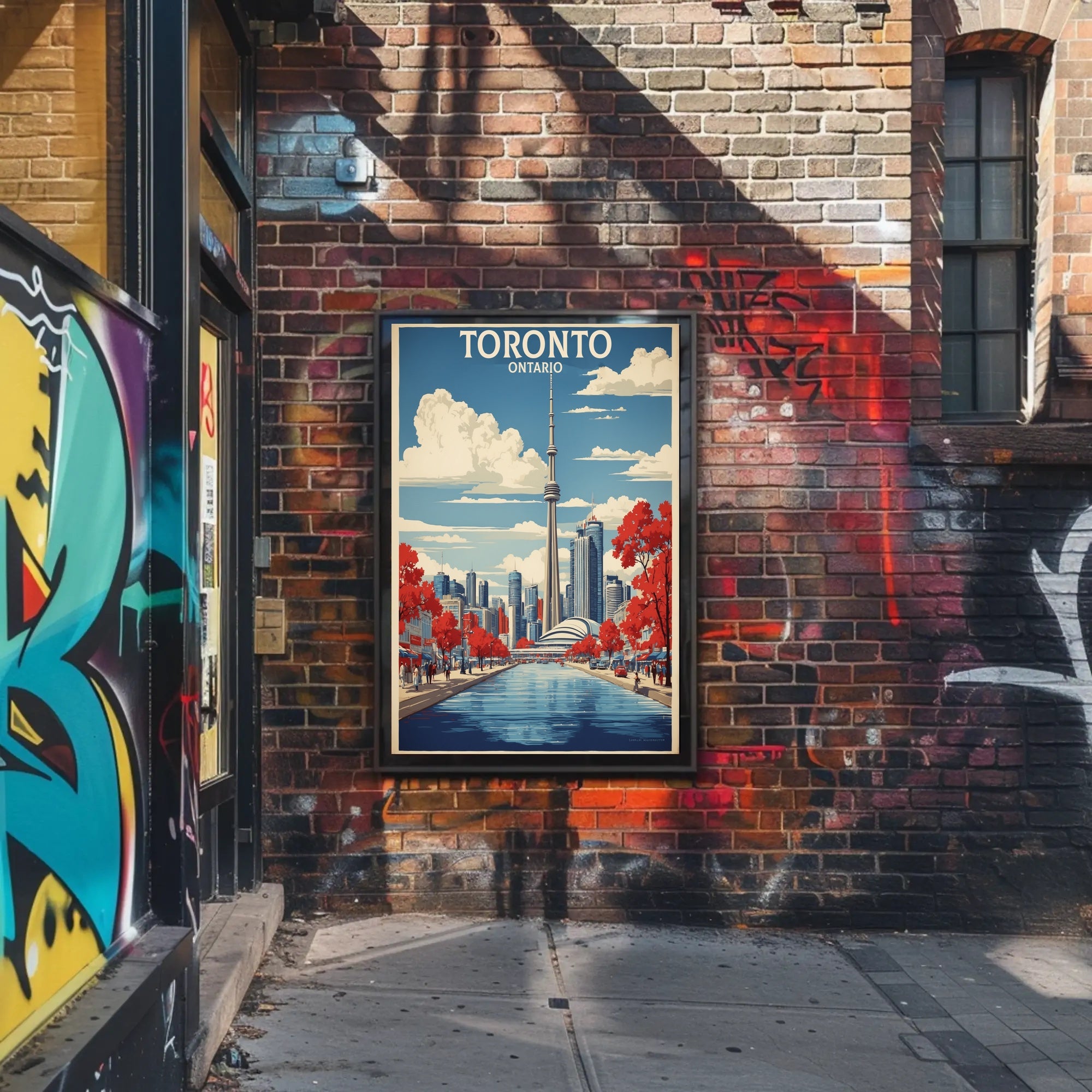 Toronto CN Tower Retro-Modern Urban or Cityscape Poster PosterGoat