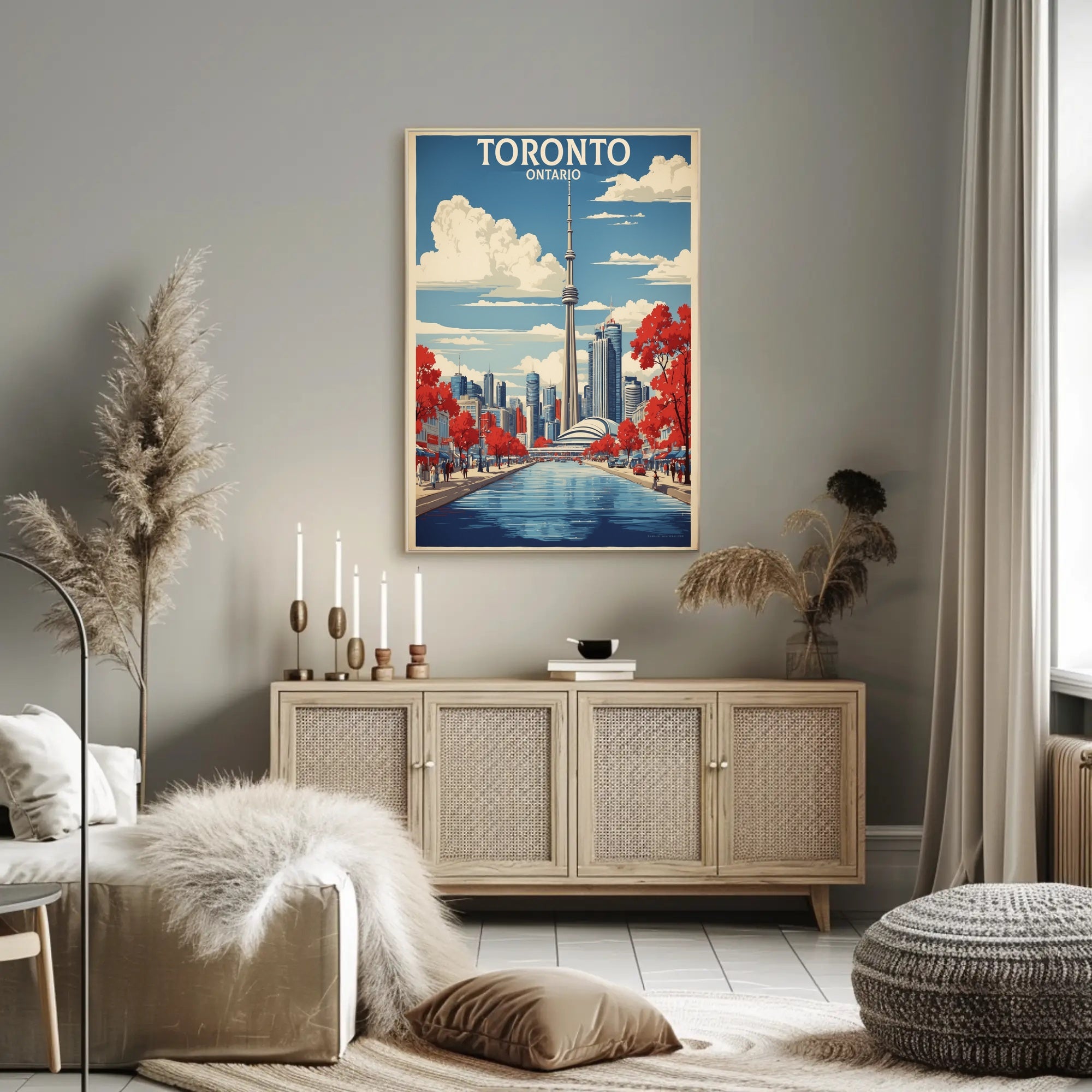 Toronto CN Tower Retro-Modern Urban or Cityscape Poster PosterGoat