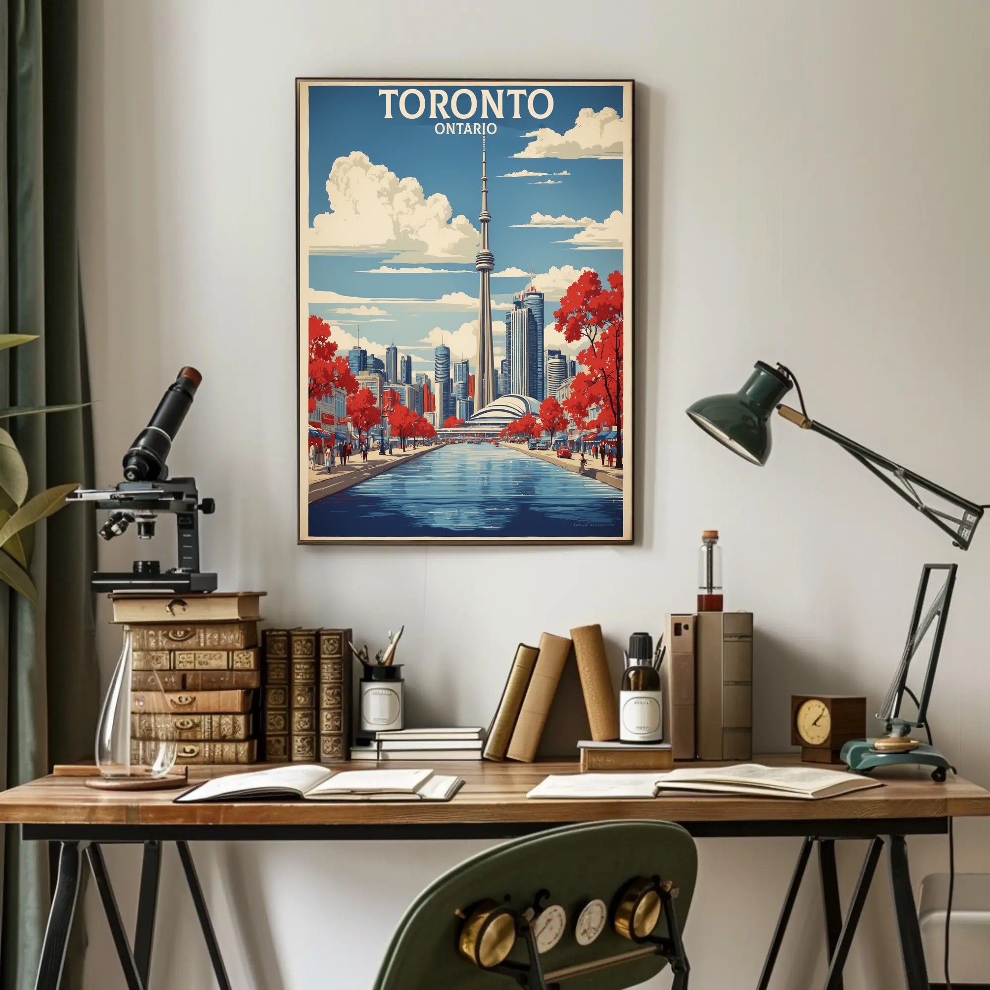 Toronto CN Tower Retro-Modern Urban or Cityscape Poster PosterGoat