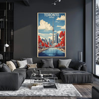 Toronto CN Tower Retro-Modern Urban or Cityscape Poster PosterGoat