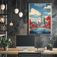 Toronto CN Tower Retro-Modern Urban or Cityscape Poster PosterGoat