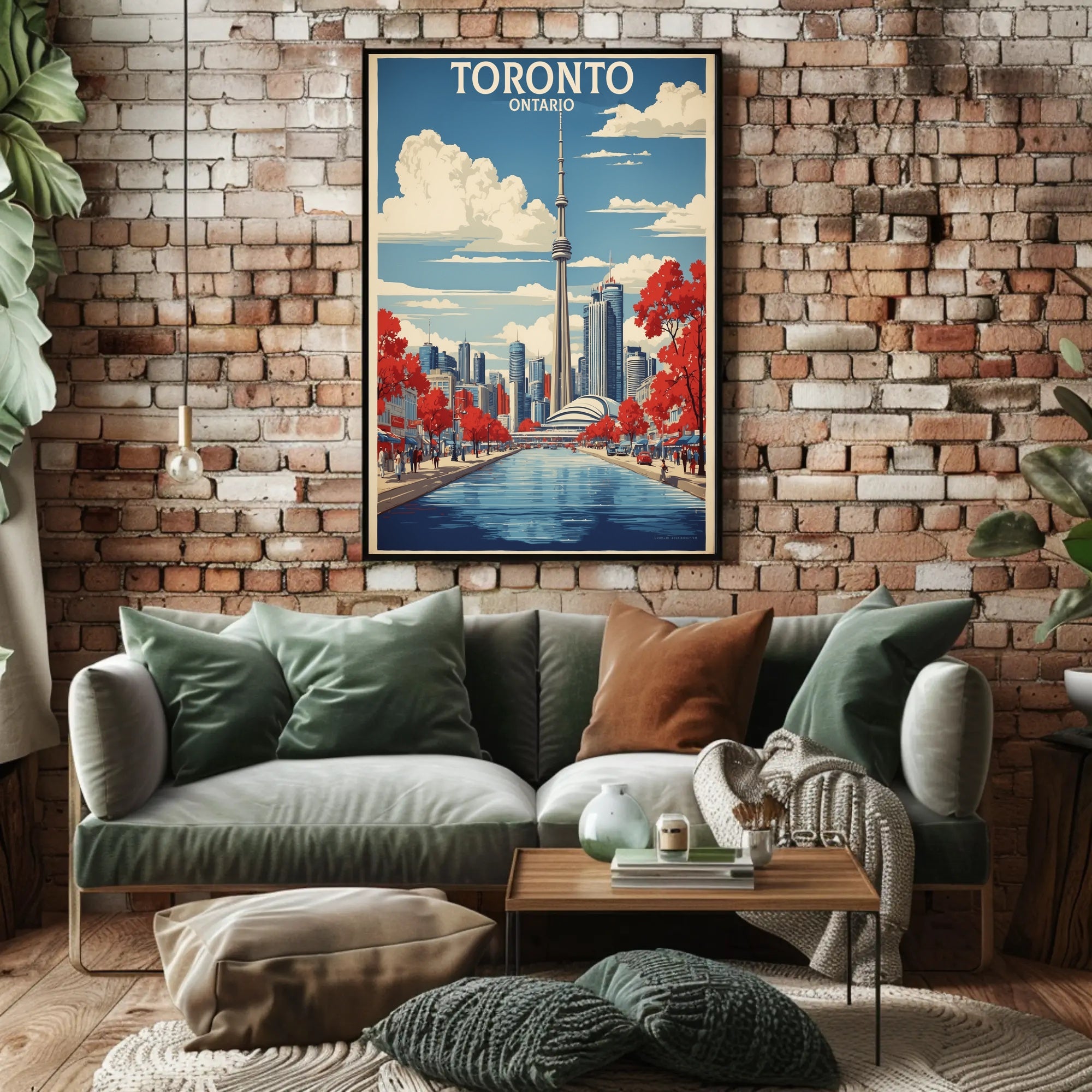 Toronto CN Tower Retro-Modern Urban or Cityscape Poster PosterGoat