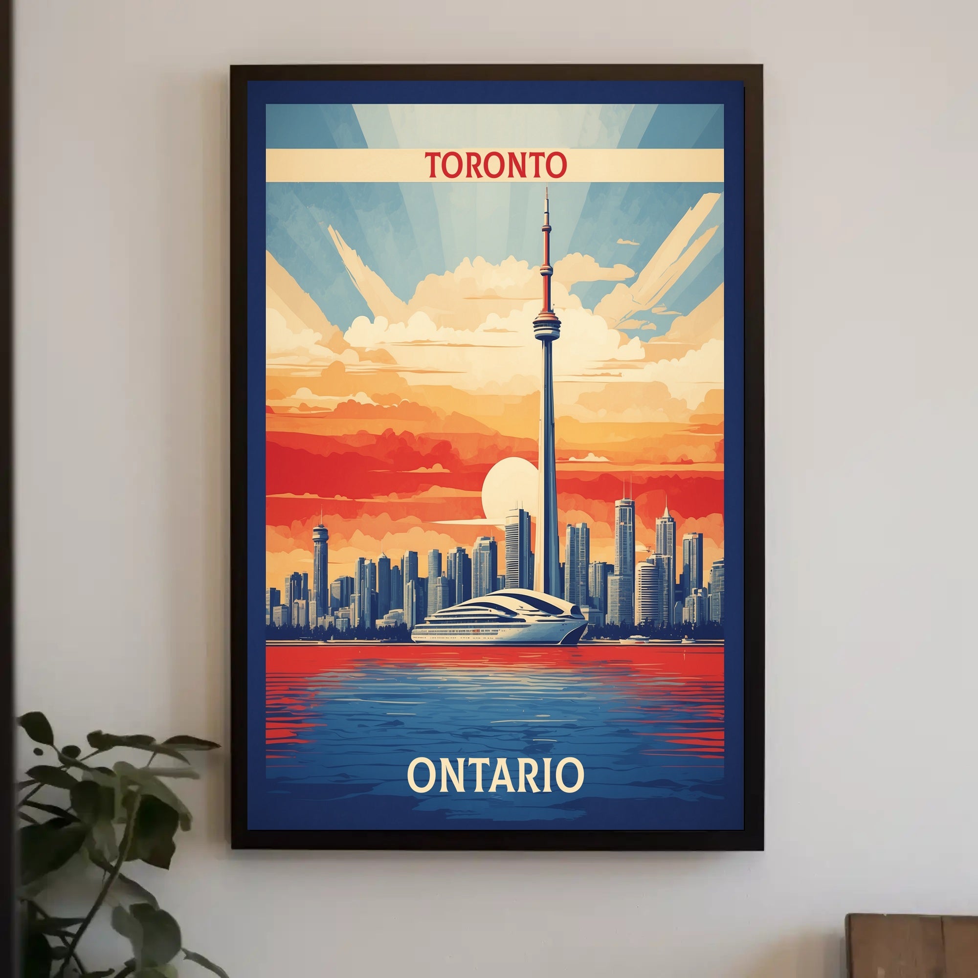 Toronto Skyline CN Tower Travel Poster PosterGoat