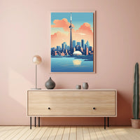 Toronto Skyline Reflection Art in Urban or Cityscape Poster PosterGoat