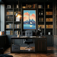 Toronto Skyline Reflection Art in Urban or Cityscape Poster PosterGoat