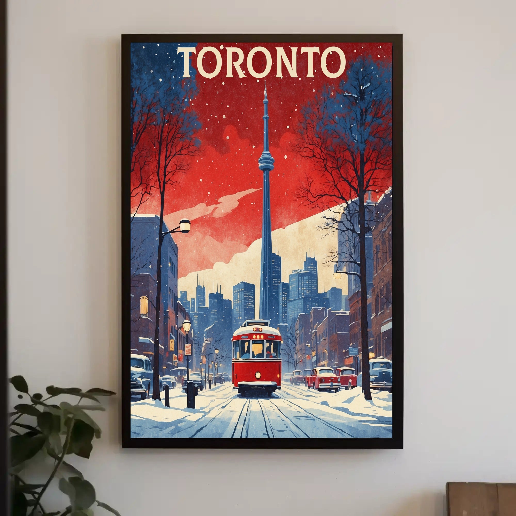 Toronto Winter Wonderland Cityscape Travel Poster PosterGoat