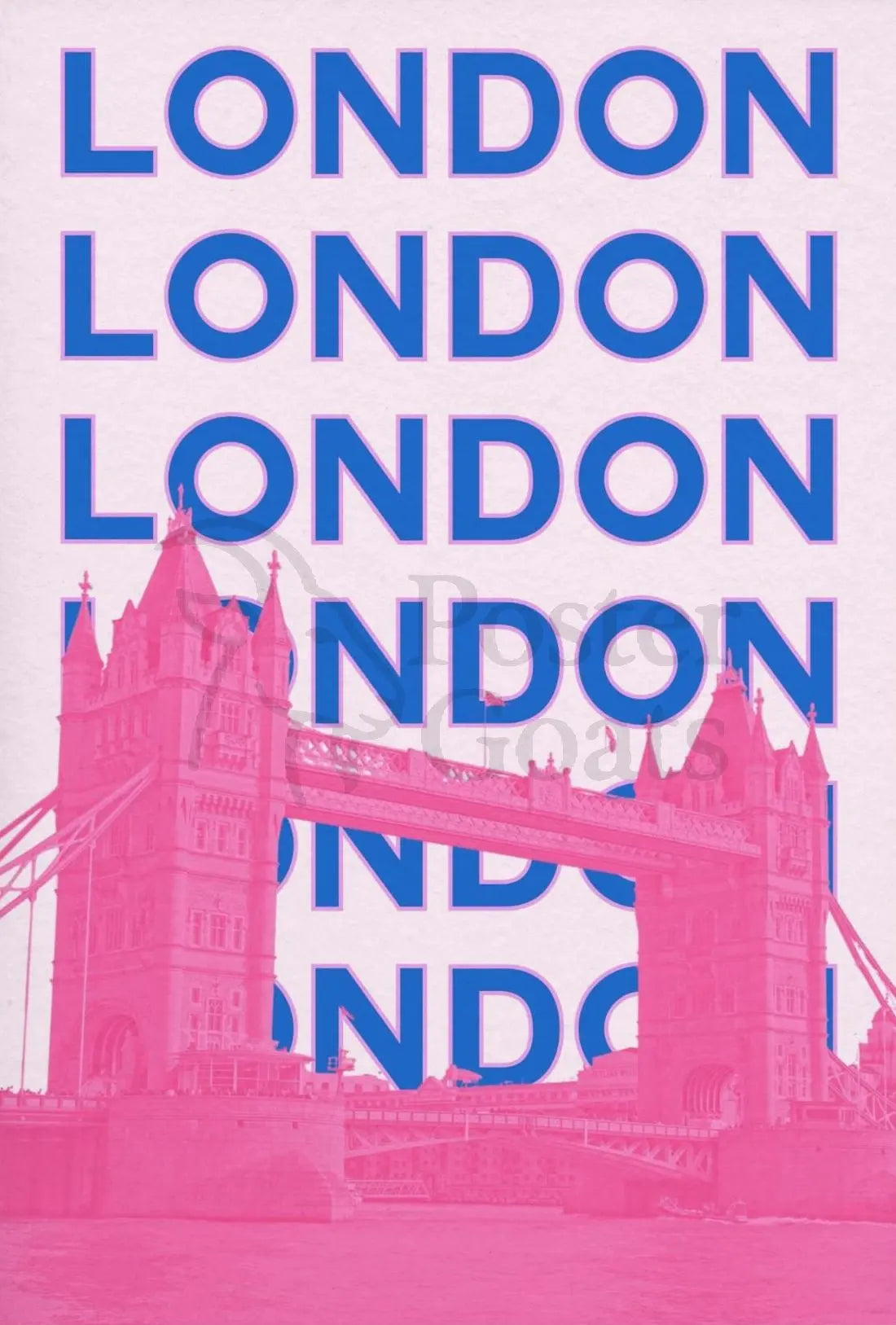 Tower Bridge Bright Urban London Travel Poster PosterGoat