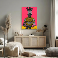Traditional African Attire with Intricate Patterns Cultural Poster PosterGoat