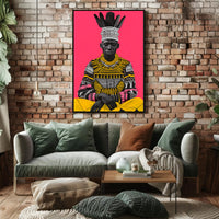 Traditional African Attire with Intricate Patterns Cultural Poster PosterGoat