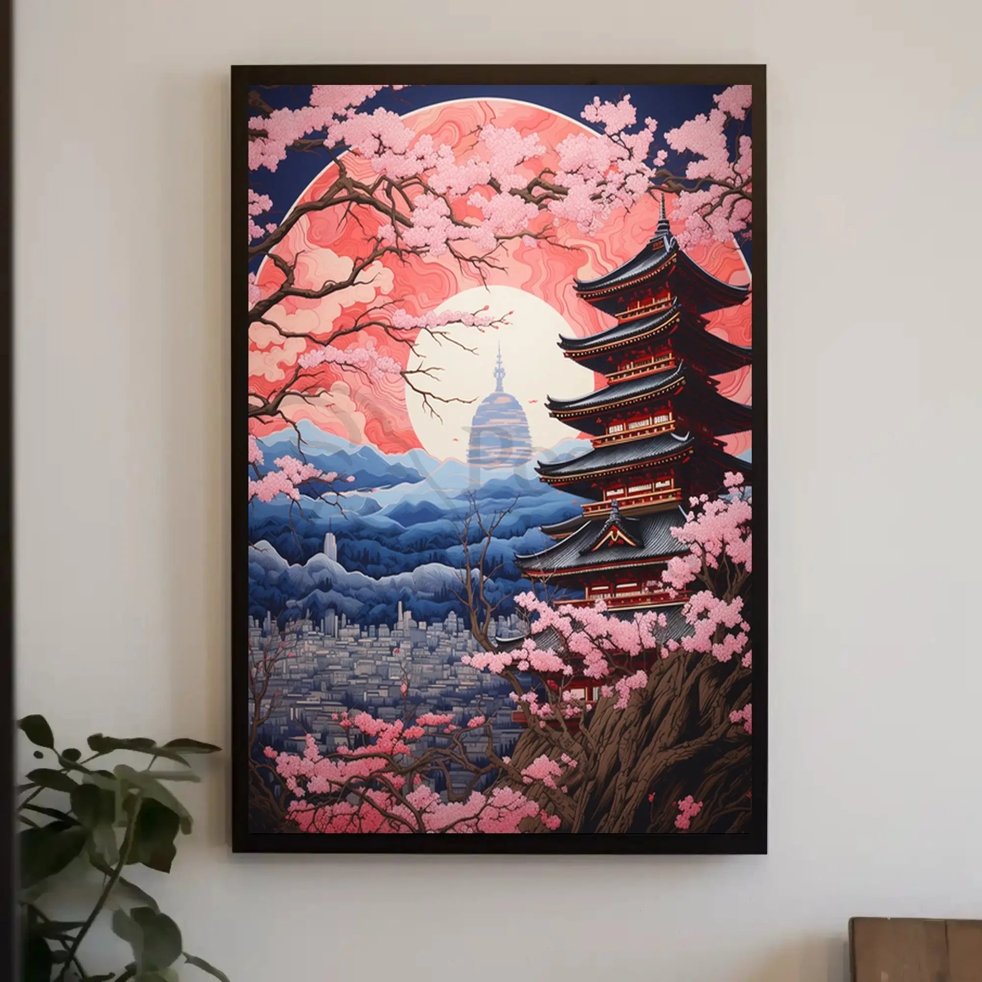 Traditional Kyoto Cherry Blossoms Cultural Heritage Poster PosterGoat