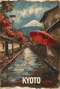 Traditional Kyoto Street Scene: Cultural Heritage Poster PosterGoat
